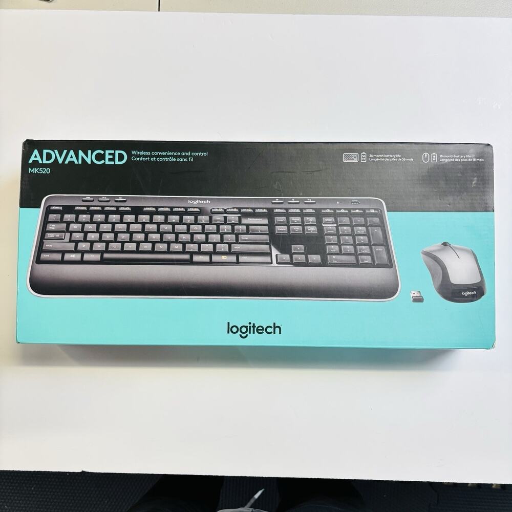 Logitech Wireless Keyboard K520 With Dongle And Box No Mouse. Nice Clean.